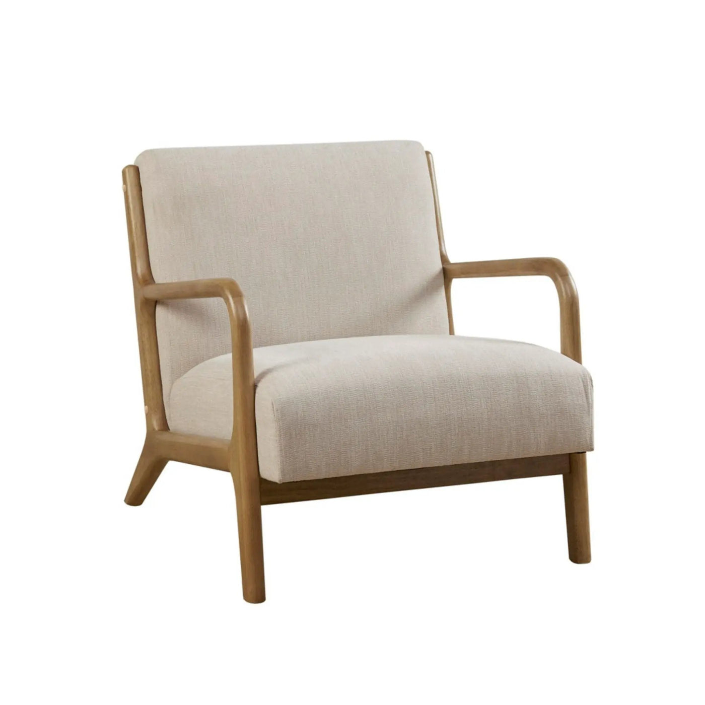 Mid-Century Style Lounge Chair With Upholstered Seat by Unique Piece Furniture