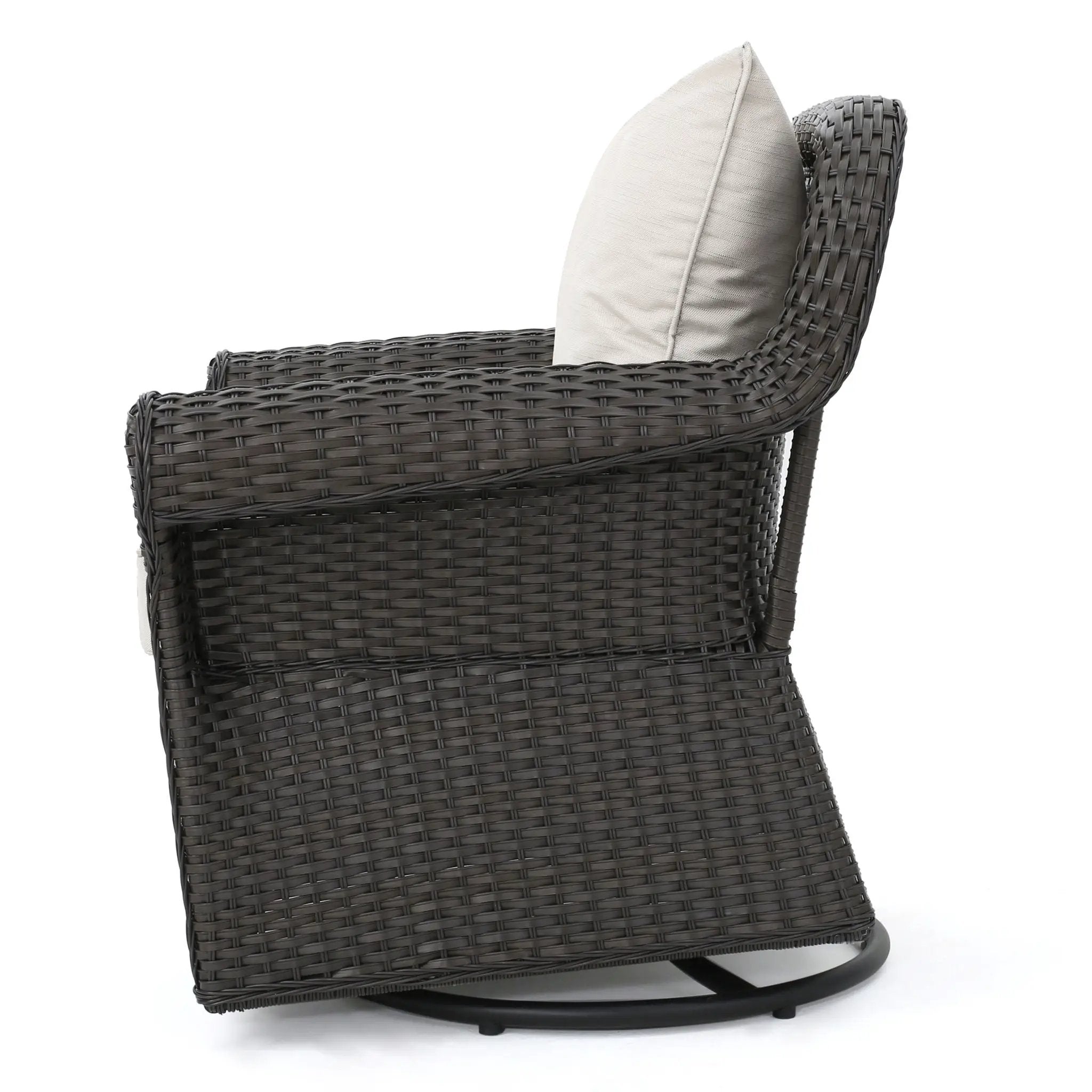 Amaya Outdoor Swivel Rocker Chair with Water Resistant Cushions by HouseOfZazla