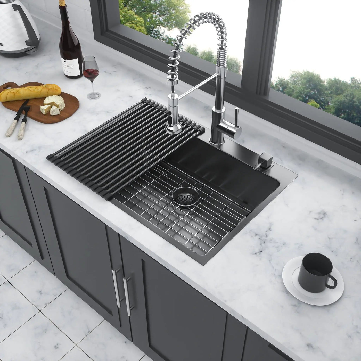 Topmount Kitchen Sink 16 Gauge, Single Bowl by HouseOfZazla