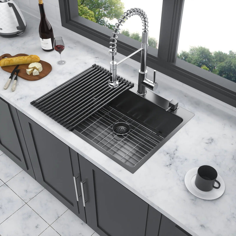Topmount Kitchen Sink 16 Gauge, Single Bowl by HouseOfZazla