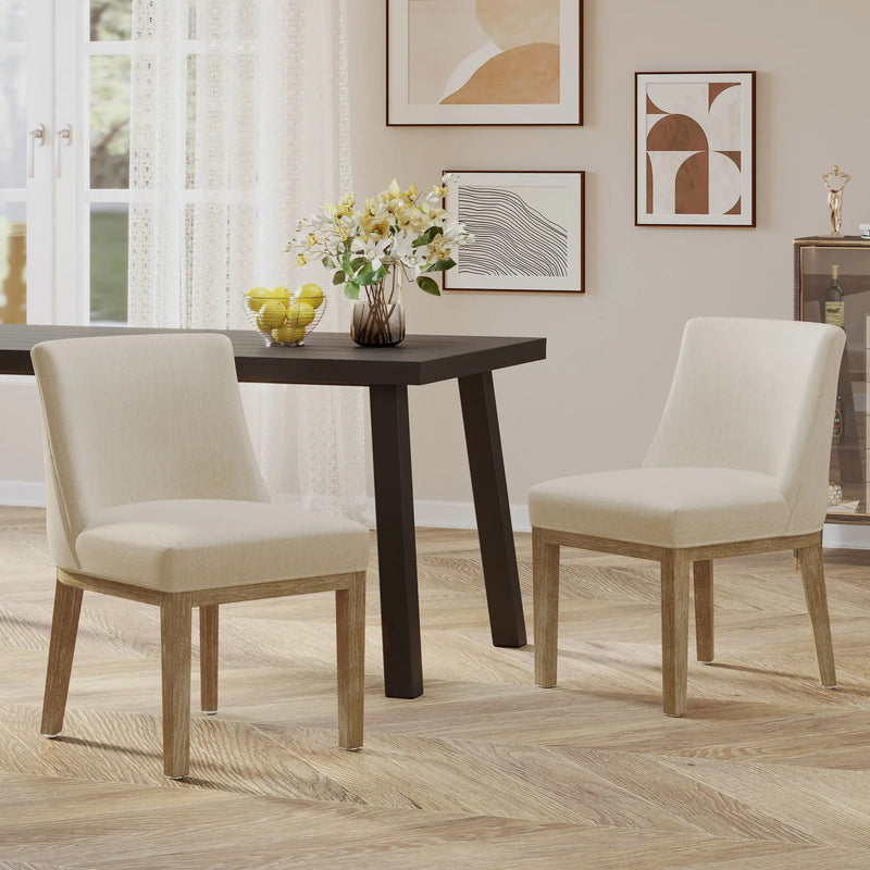 Modern Dining Chair With Durable Fabric Upholstery And Sturdy Wooden Frame (Set of 2) by HouseOfZazla