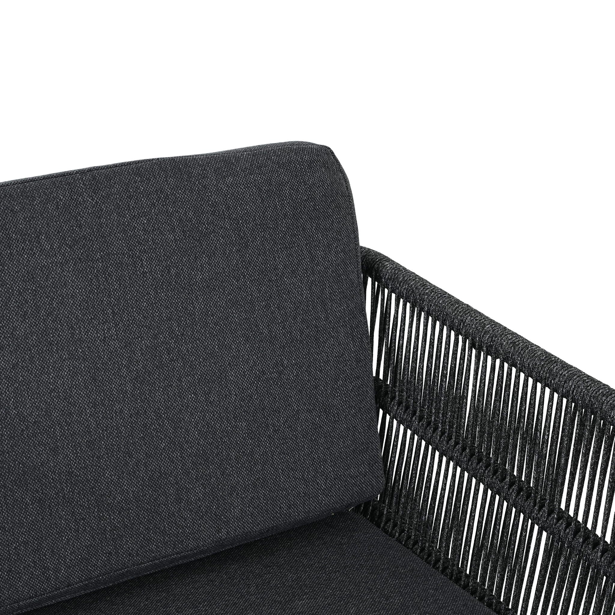 7 Piece Outdoor Dining Set With Table And 6 Chairs - Black / Teak / Gray by HouseOfZazla