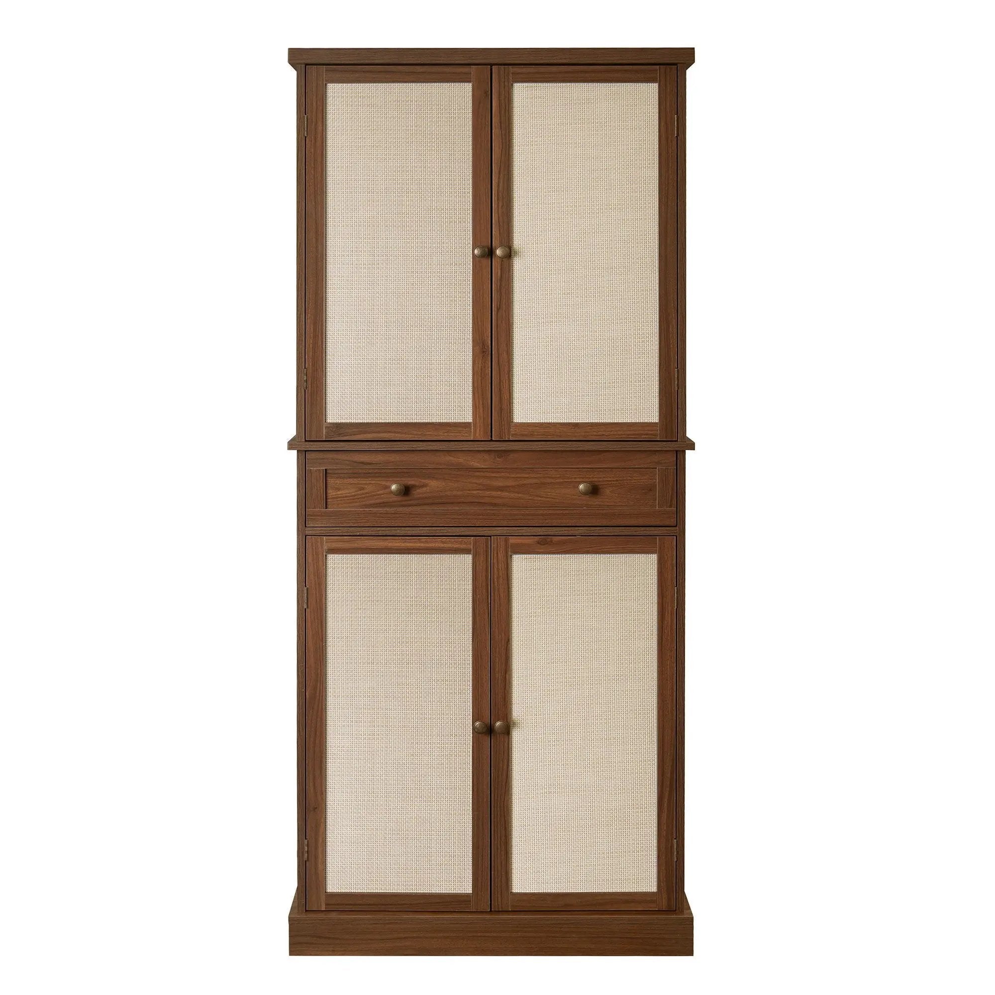 4 Door Storage Cabinet With 1 Drawer, With 4 Adjustable Inner Shelves by Unique Piece Furniture