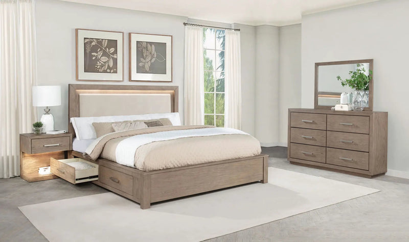 Kenora 4-piece Queen Bedroom Set Barley Brown by Unique Piece Furniture