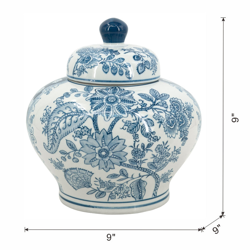 D9.1x9.1" Porcelain Lidded Jar, photo 9 of 9