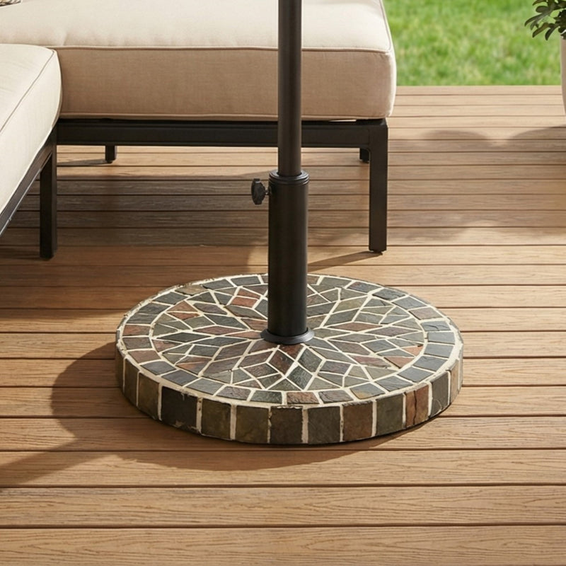 Enzo Tile Round Umbrella Base by HouseOfZazla