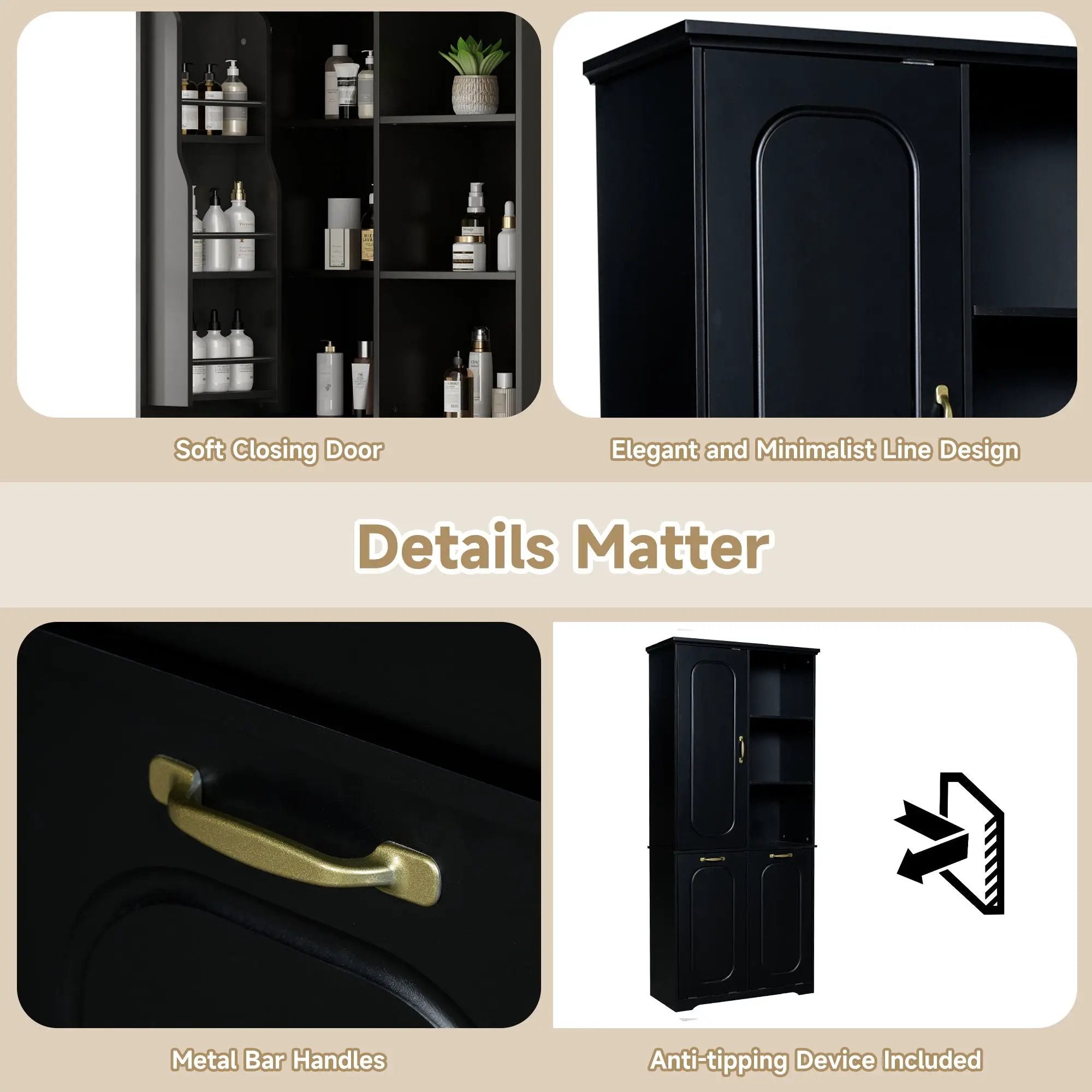 Freestanding Tall Storage Cabinet With 2 Tilt-Out Hampers by HouseOfZazla