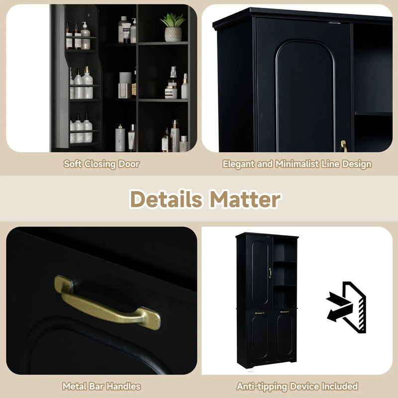 Freestanding Tall Storage Cabinet With 2 Tilt-Out Hampers by HouseOfZazla
