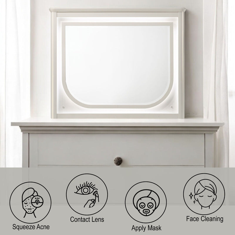 Laveda Mirror With LED with Integrated Lighting - White, photo 2 of 4