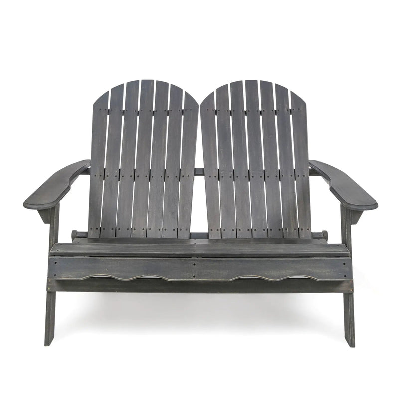 Outdoor Adirondack Rocking Loveseat With Hand Crafted Details by HouseOfZazla