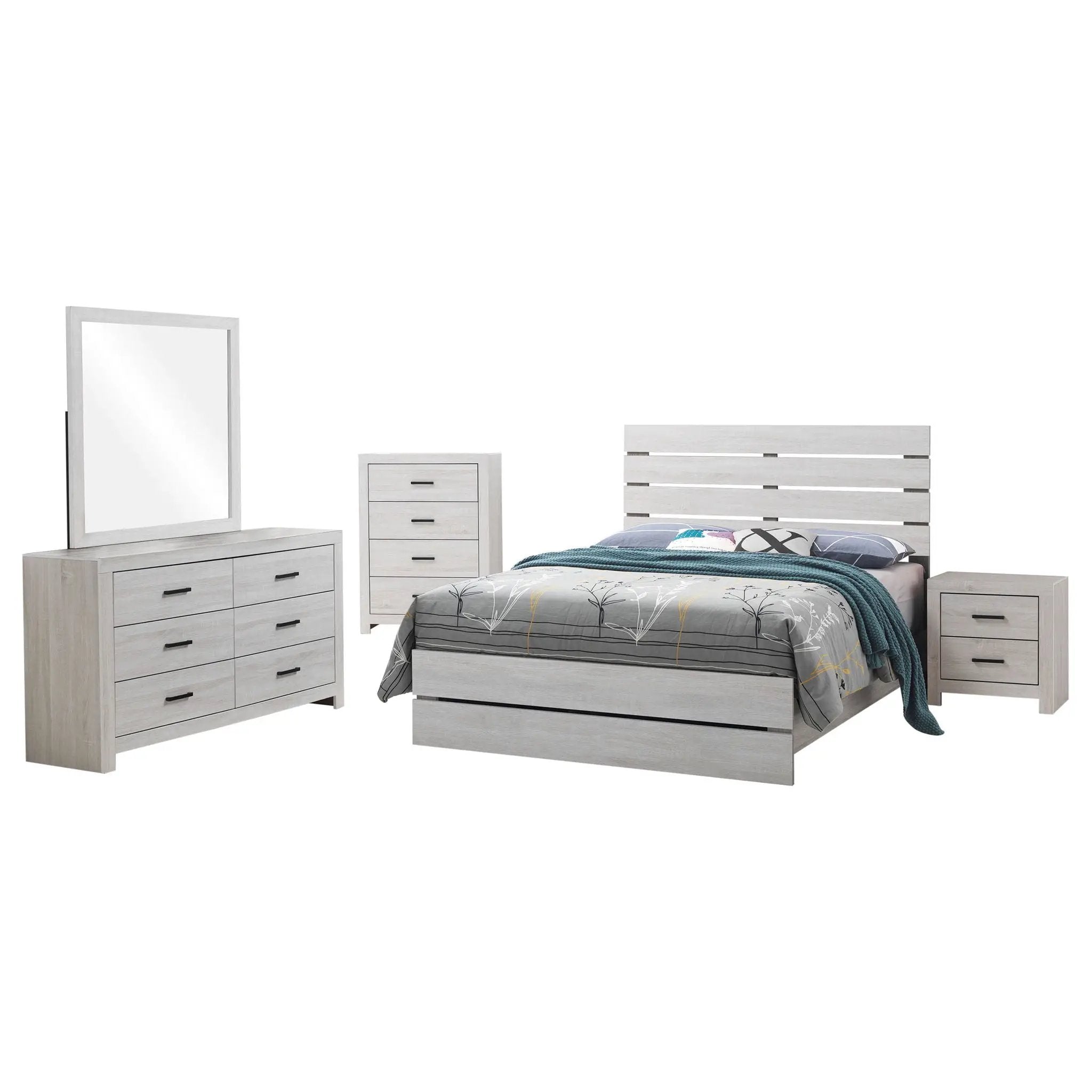 Brantford 5-piece Queen Bedroom Set Coastal White by Unique Piece Furniture