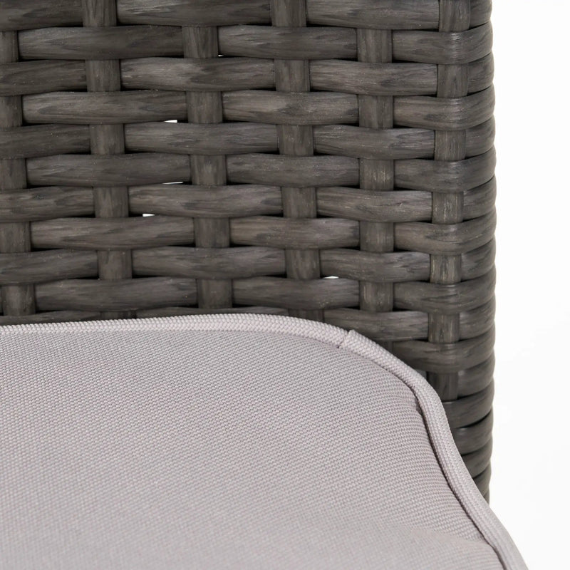 Outdoor PE Rattan Stacking Chair with Iron Frame and Cushions (Set of 4) by HouseOfZazla