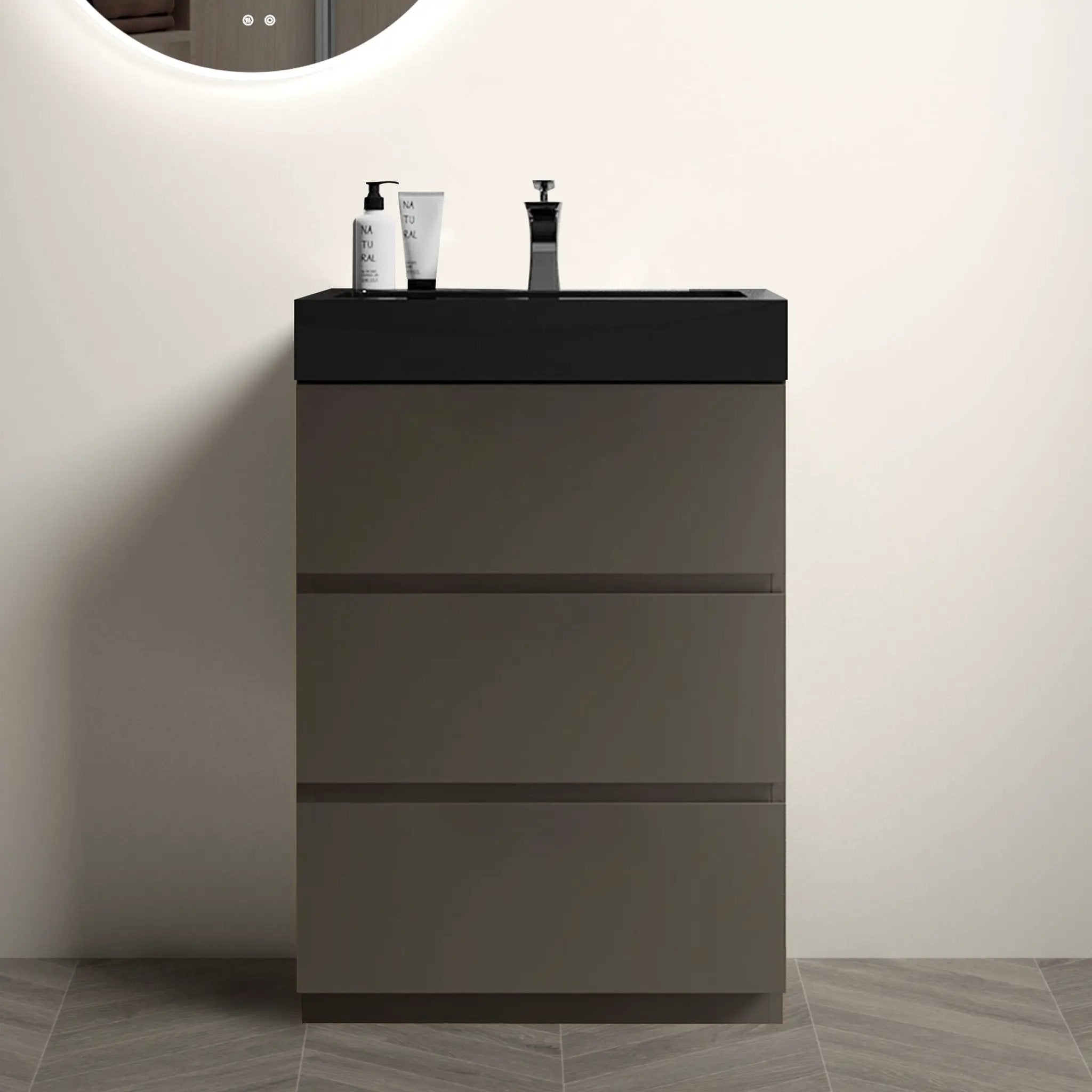 Alice - Bathroom Vanity With Sink, Large Storage Freestanding Bathroom Vanity For Modern Bathroom, One-Piece Sink Basin Without Drain And Faucet by Unique Piece Furniture