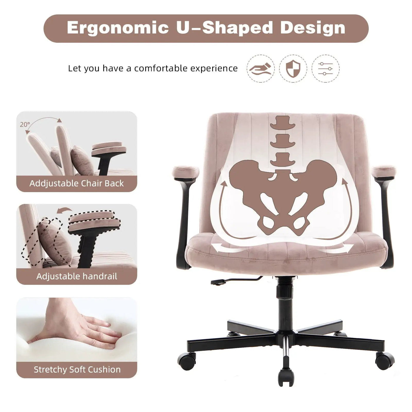 Criss Cross Armrest Office Chair With Wheels by HouseOfZazla