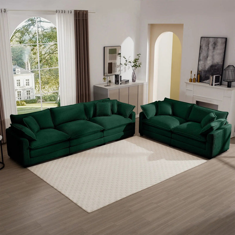 Elegant Oversized Sectional Sofa Set With Deep Seats And Flexible Layout by Unique Piece Furniture