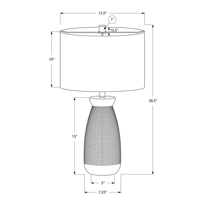 Lighting, Table Lamp, Ceramic, Resin, Contemporary - Cream by Unique Piece Furniture