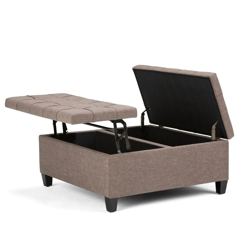 Harrison - Upholstered Coffee Table Storage Ottoman by Unique Piece Furniture
