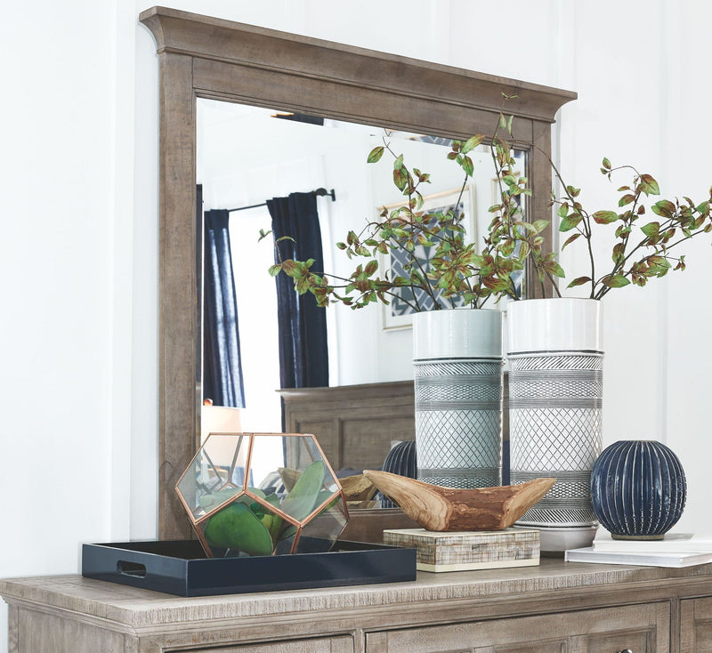 Paxton Place - Wood Landscape Mirror - Dove Tail Gray, photo 2 of 7