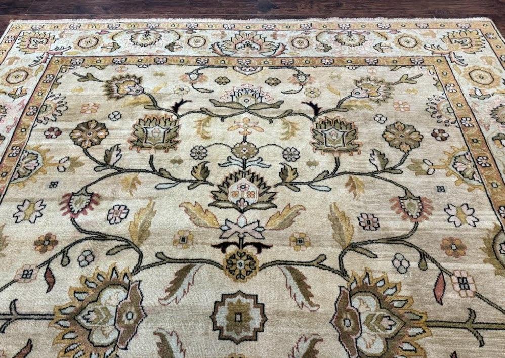 Turkish Oushak Rug 8x10, Vintage Wool Carpet by Jewel Rugs