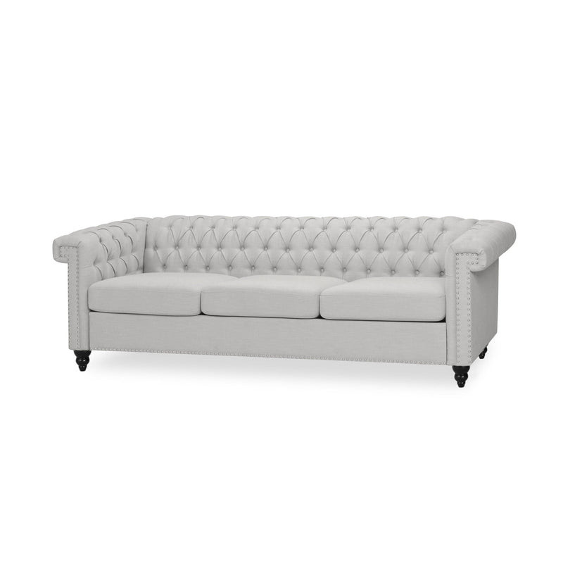 Chesterfield Style 3 Seater Sofa With Deep Button Tufting by HouseOfZazla