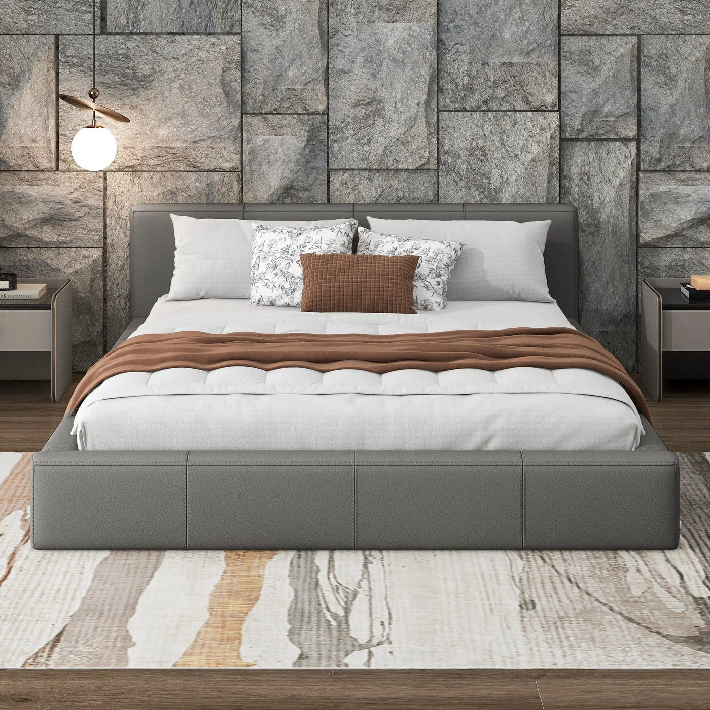 Stylish Upholstered Bed With Birch Wood Frame by HouseOfZazla
