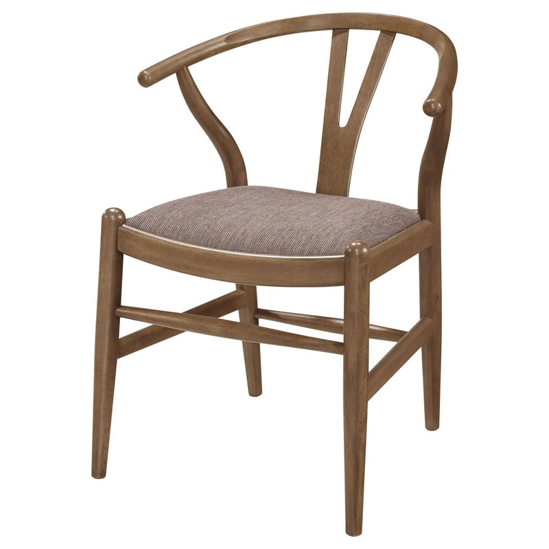 Dinah Wood Wishbone Dining Side Chair Walnut (Set of 2) by Unique Piece Furniture