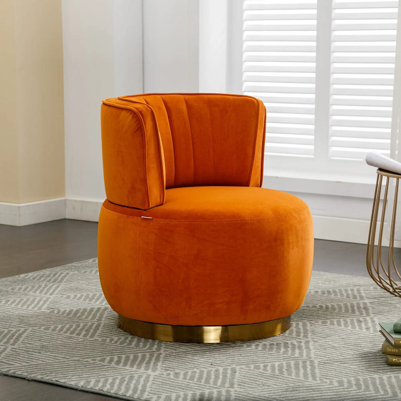 360 Degree Swivel Cuddle Barrel Accent Sofa Chair by HouseOfZazla