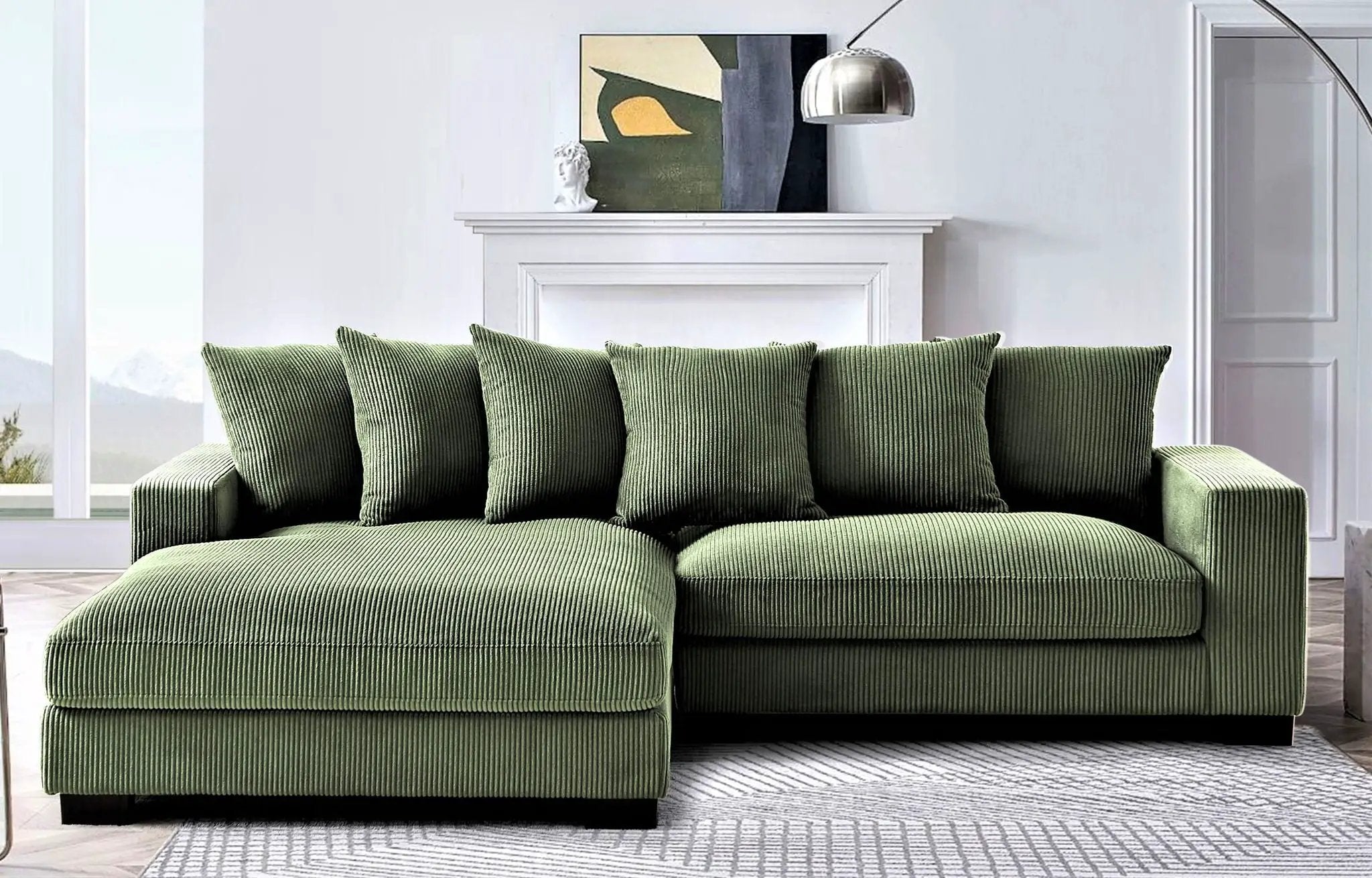 Luxe - Oversized 2 Piece Sectional Couches For Living Room, L Shaped Sofa With Chaise by HouseOfZazla