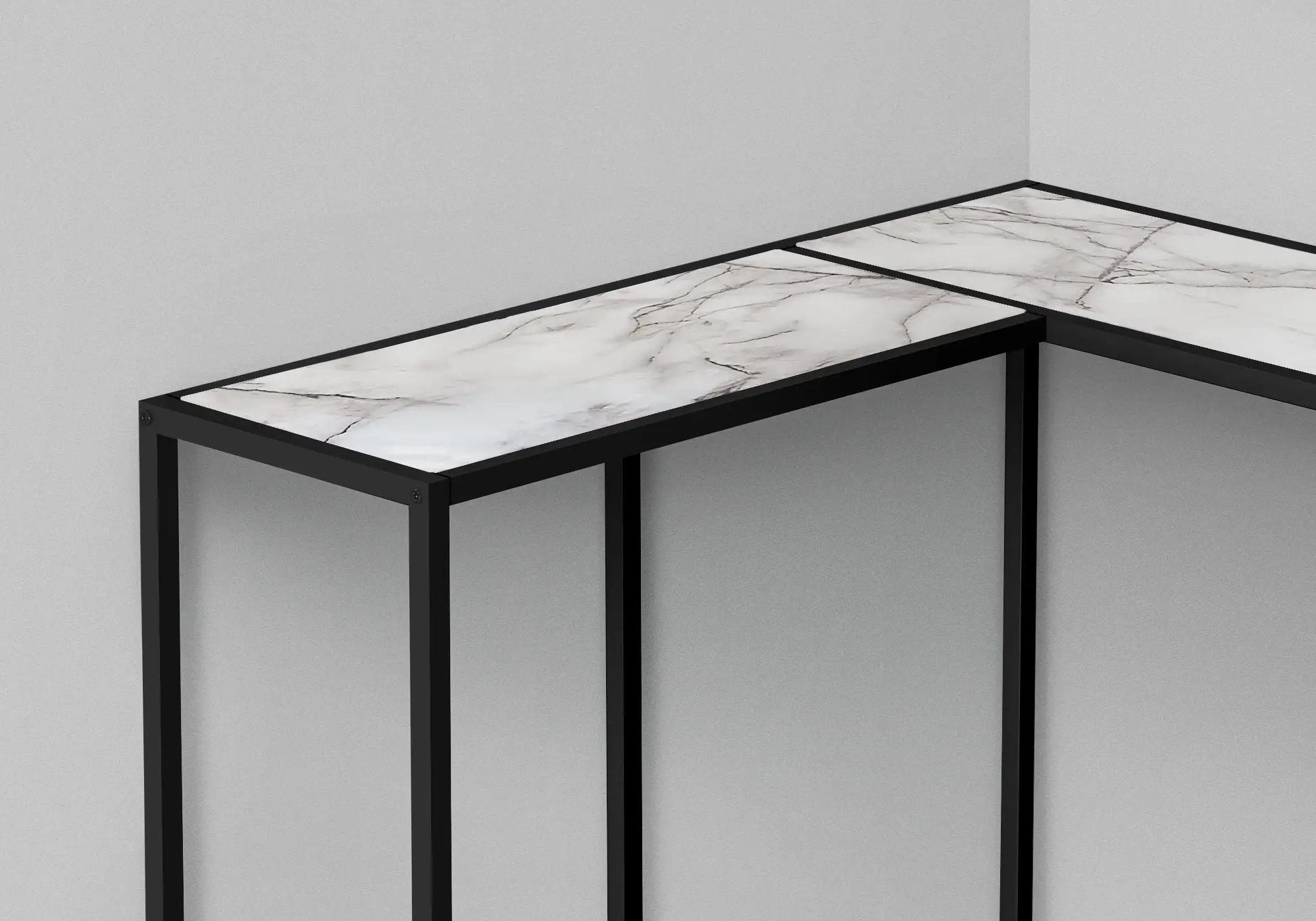 Corner Accent Console Table For Entryway, Unique L-Shaped Design by Unique Piece Furniture