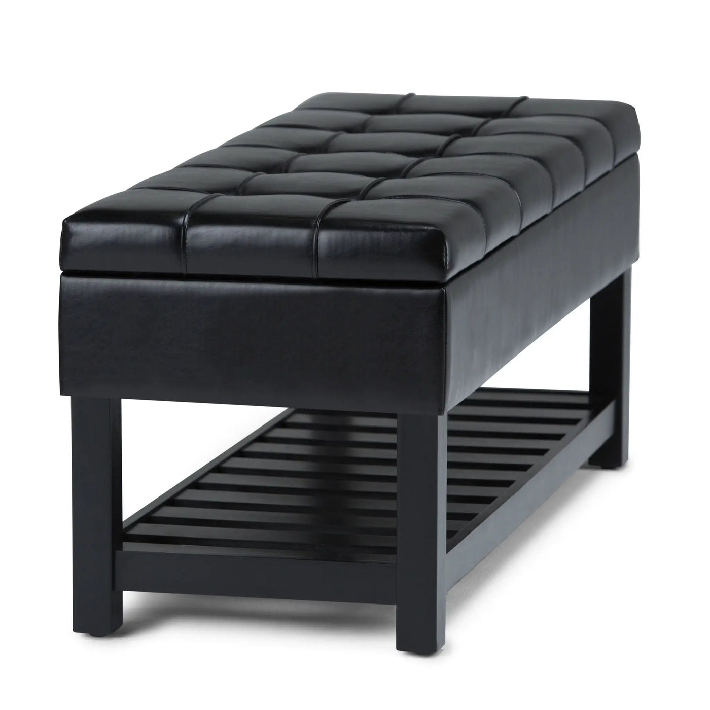 Saxon - Upholstered Transitional Storage Ottoman Bench by HouseOfZazla