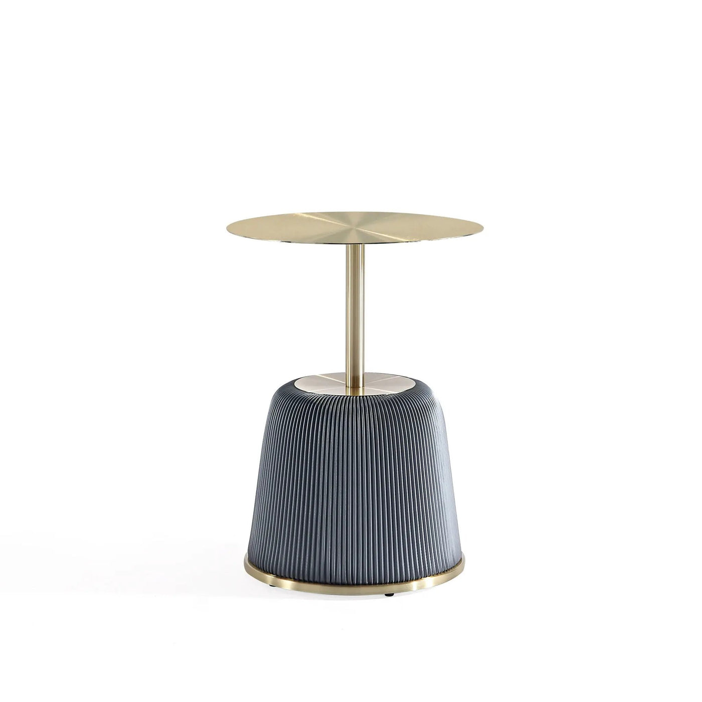 Anderson - Upholstered End Table With Round Top by HouseOfZazla