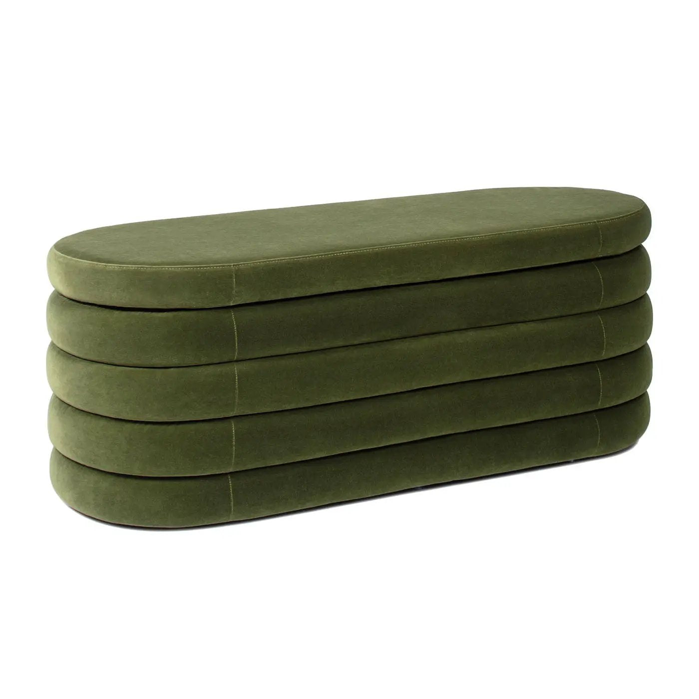 Fuji - Upholstered Oval Storage Bench by HouseOfZazla
