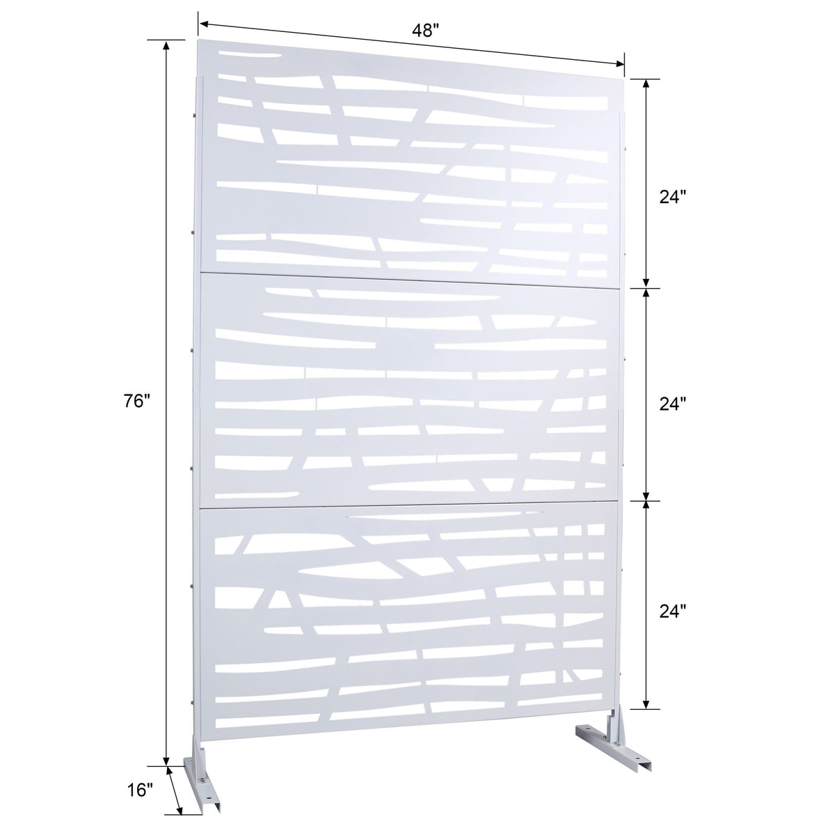 Metal Privacy Screen Room Divider with Durable Construction - Black, White, Dark Brown, photo 12 of 39