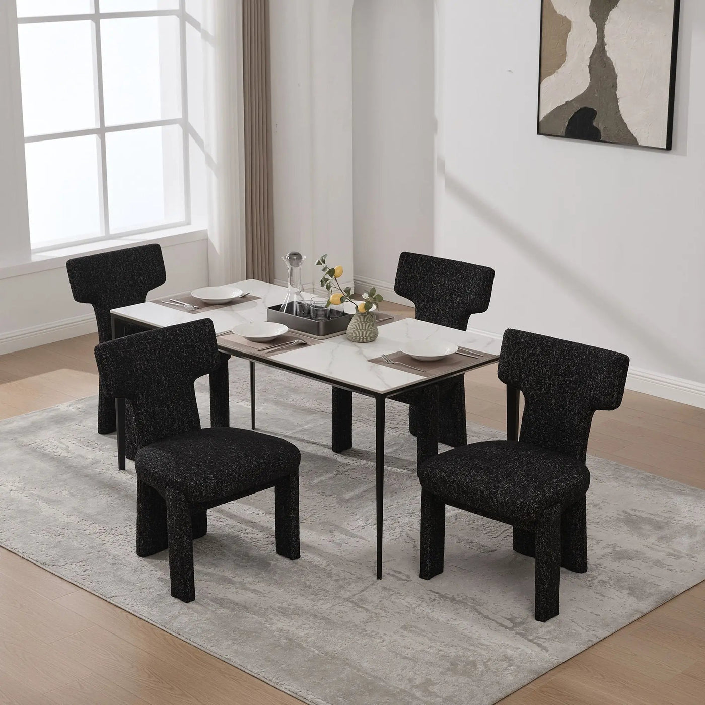 Armless Curved Back Accent Chairs by HouseOfZazla