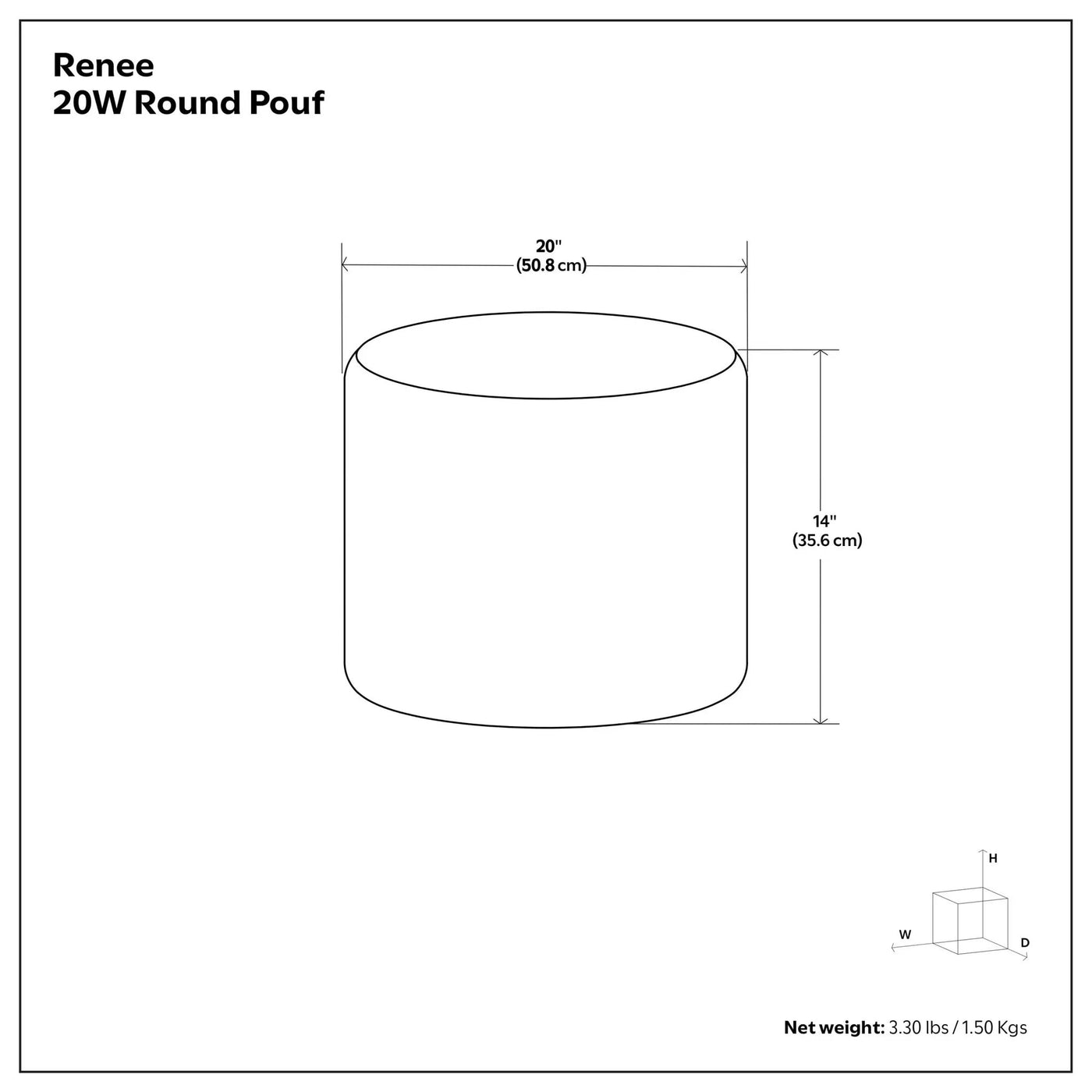 Renee - Handcrafted Round Pouf by HouseOfZazla