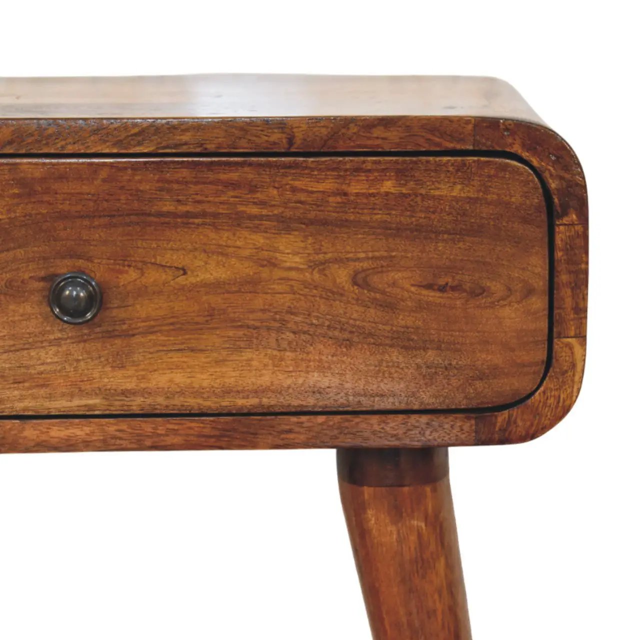 Avora Chestnut Nightstand with 1-Drawer, Nordic Legs by HouseOfZazla