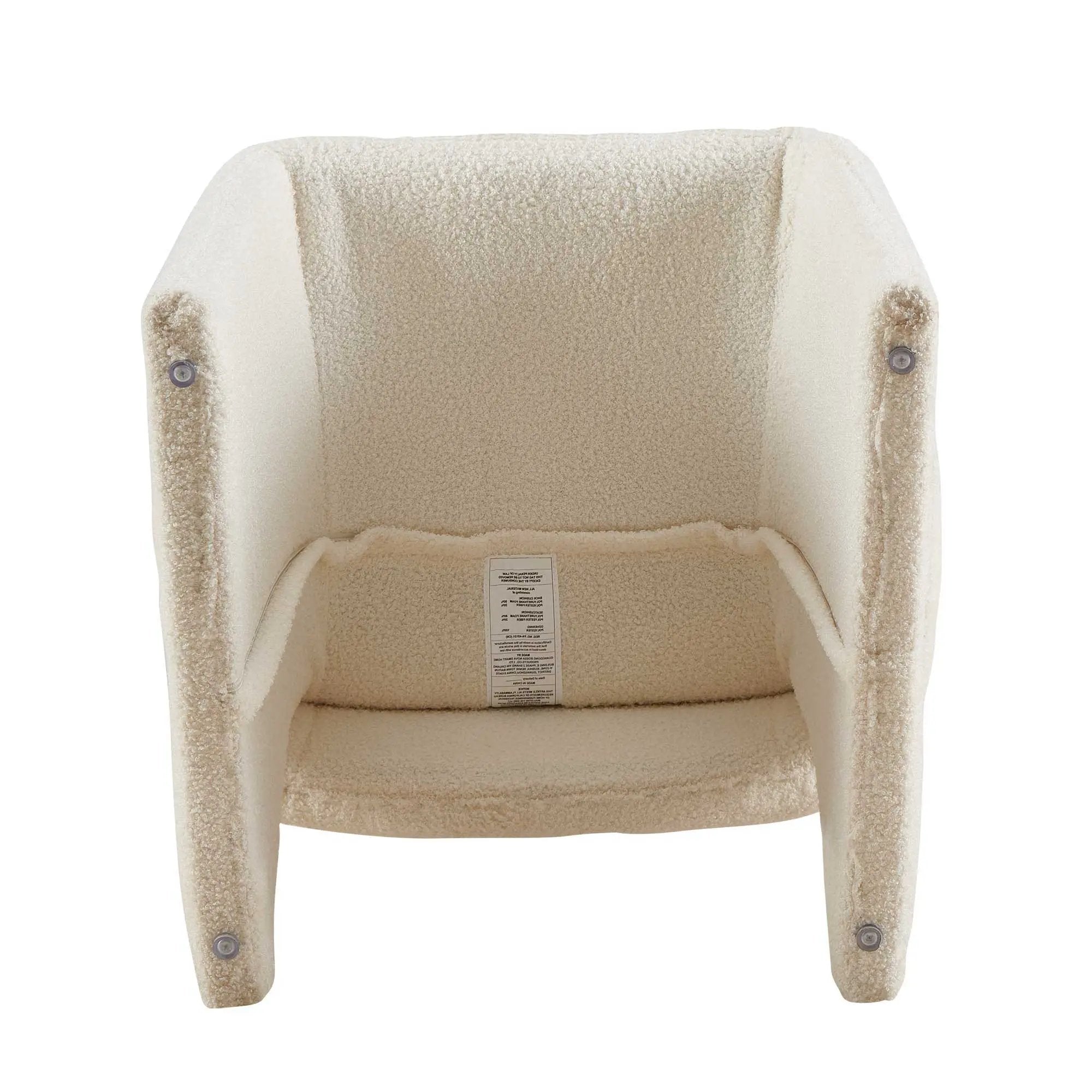 Modern Accent Chair Brown Single Sofa Chair, Upholstered Side Chair Teddy Comfy Chair For Dining Room / Bedroom / Living Room / Reception by HouseOfZazla