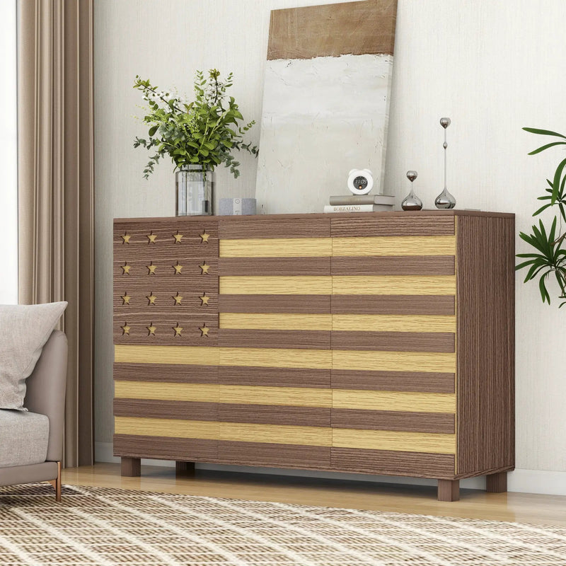 55-Inch Hand-Carved Buffet Sideboard Cabinet by HouseOfZazla