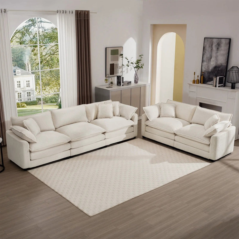Elegant Oversized Sectional Sofa Set With Deep Seats And Flexible Layout by Unique Piece Furniture