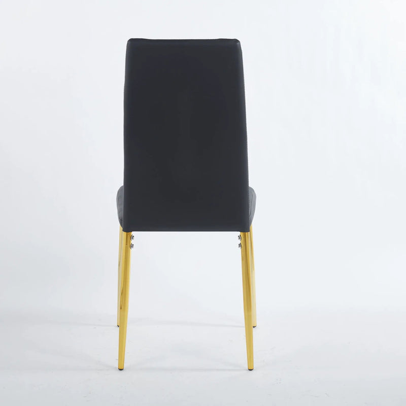 Dining Chair (Set of 4) - Golden Black by HouseOfZazla