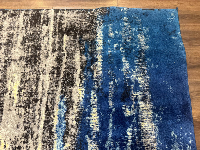 Modern Abstract Blue Area Rug 8x11 ft by Jewel Rugs