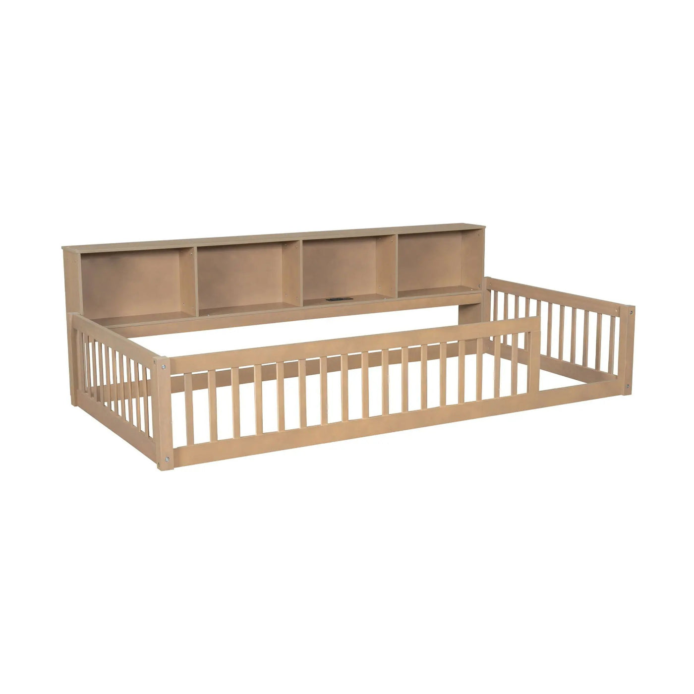 Floor Bed With Storage Cabinets And USB Ports by HouseOfZazla
