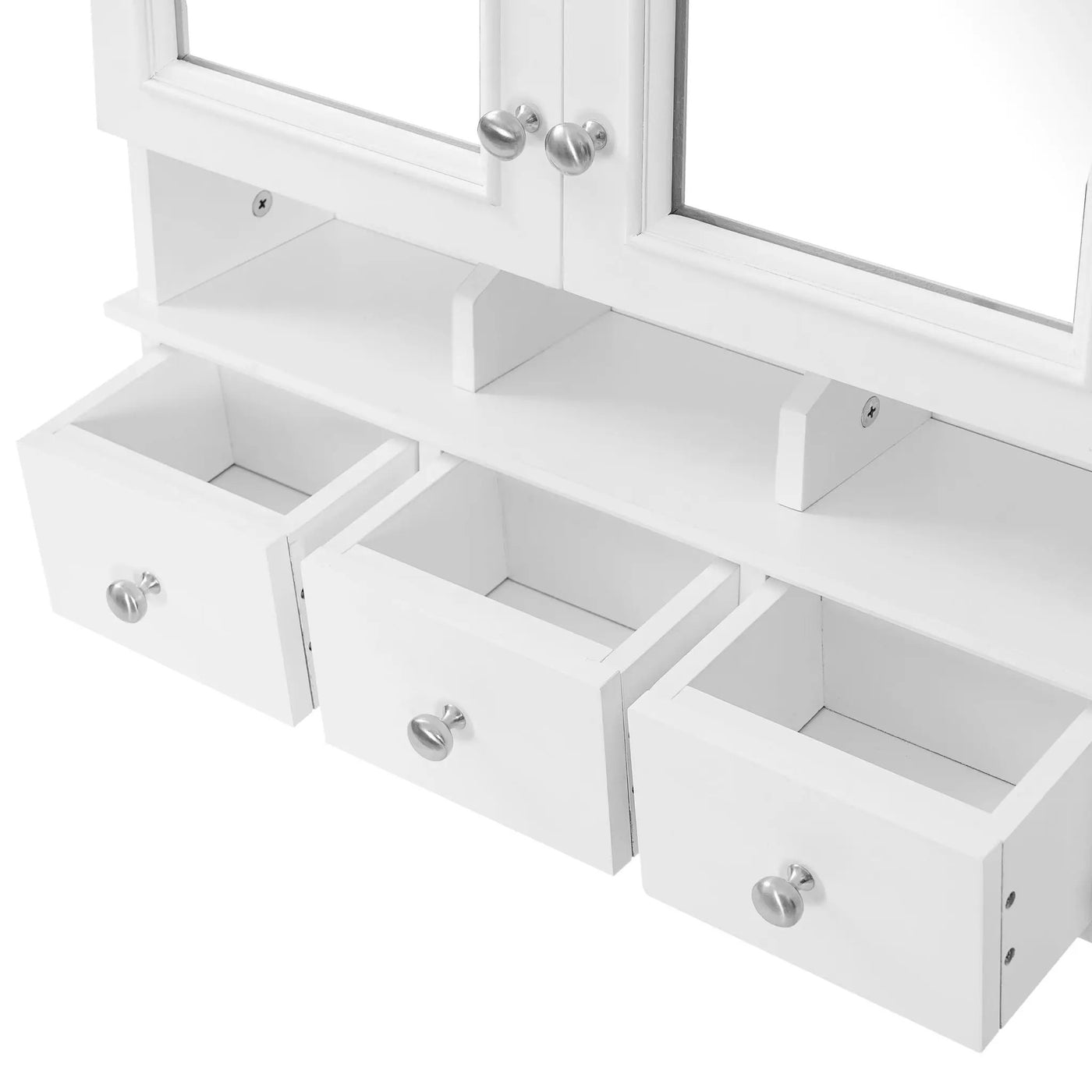 Modern Bathroom Mirror Cabinet With Drawers, Organizer Hooks, And High-Definition Mirrors by HouseOfZazla