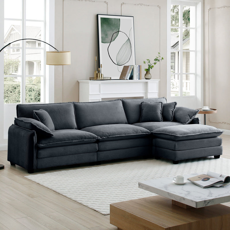 Oversize 3-Seater Sofa with Ottoman, photo 2 of 10