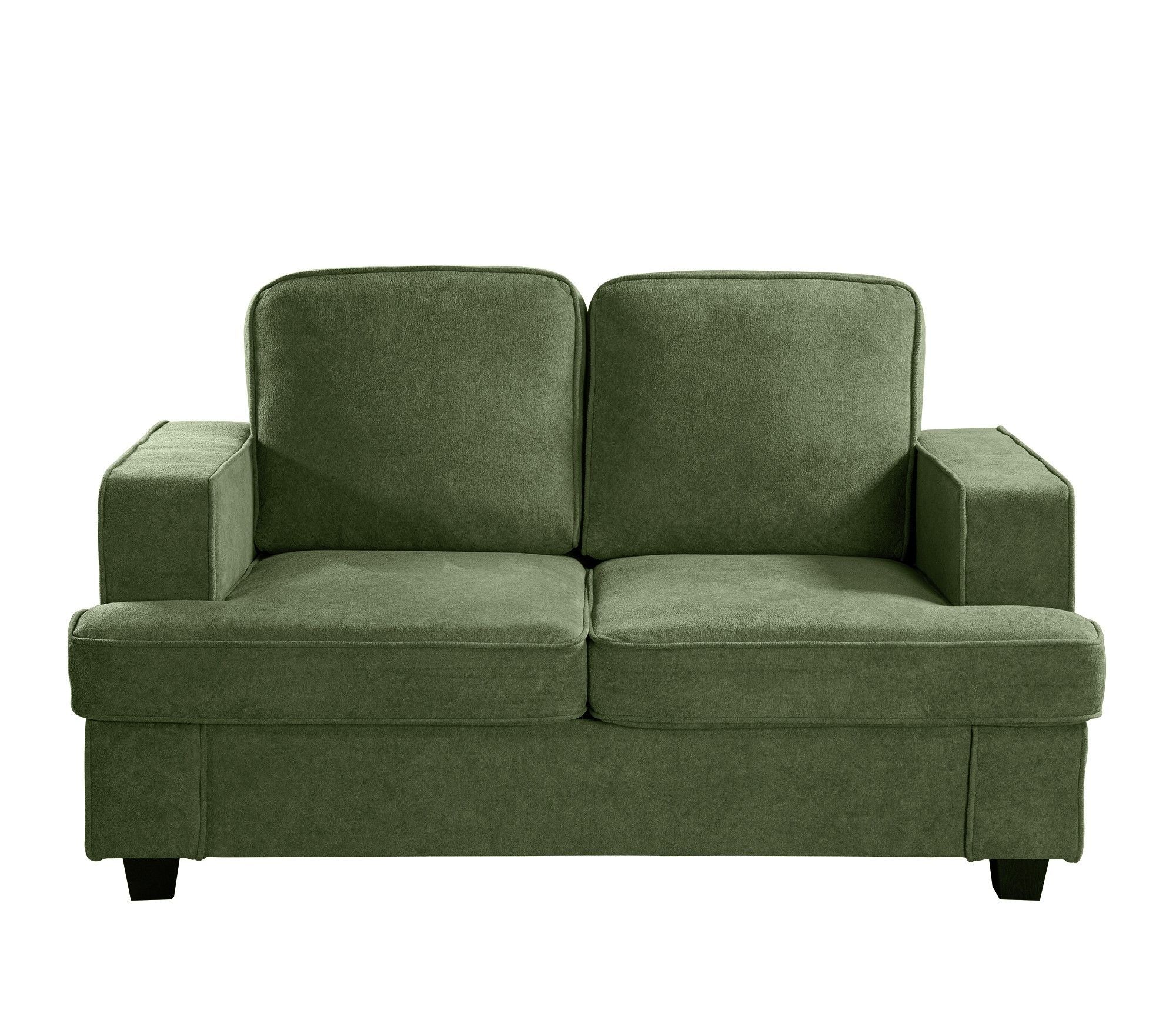 Modern Loveseat, Comfortable 2 Seater Couch With Deep Seating, Loose Back Cushions, Wide Arms by HouseOfZazla