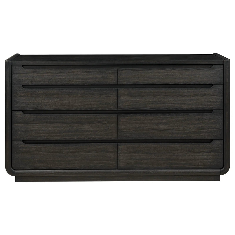 Leandro 8-drawer Bedroom Dresser Cabinet Burnished Black by Unique Piece Furniture