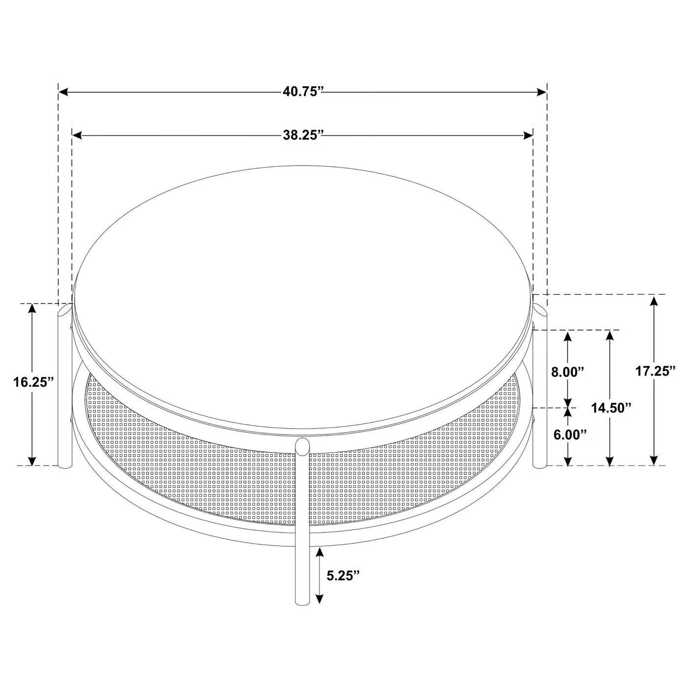 Benson - Round Table With Storage Shelf by HouseOfZazla