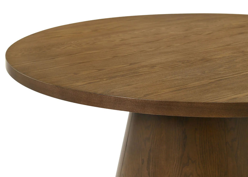 Franklin 54-inch Round Wood Pedestal Base Dining Table Dark Brown by Unique Piece Furniture
