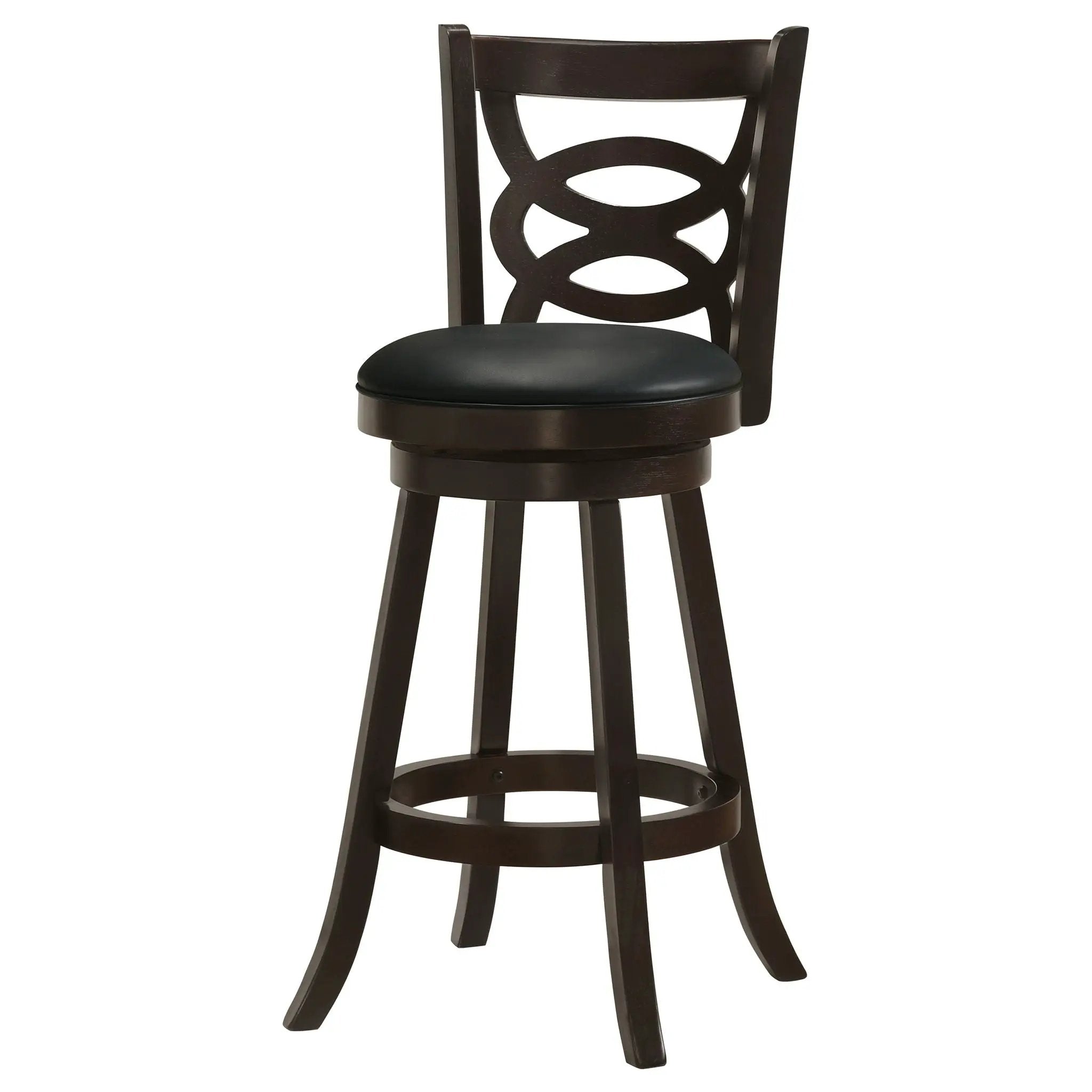 Calecita Wood Swivel Bar Chair Cappuccino (Set of 2) by Unique Piece Furniture