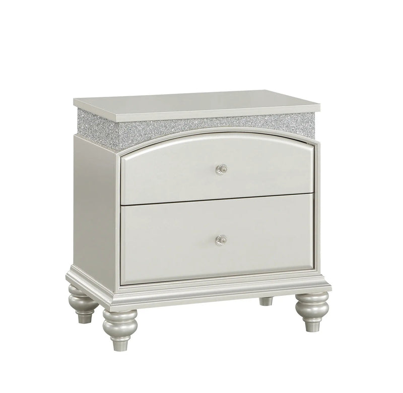 Maverick - Night Stand - Silver by Unique Piece Furniture